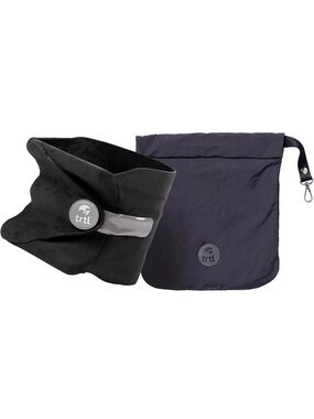 trtl Pillow Black Neck Pillow with Carry Pouch NWT